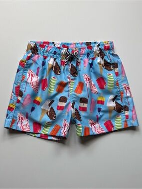 Boardies Boys Ice Cream Print Swim Trunks - Size 5-6
